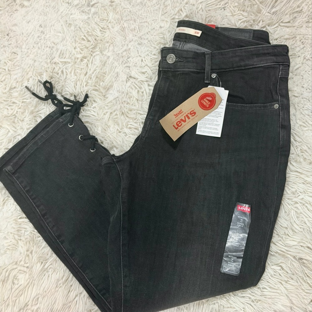 Beautiful y confort Levi's Women's Black High-Rise Lace-Up Jeans